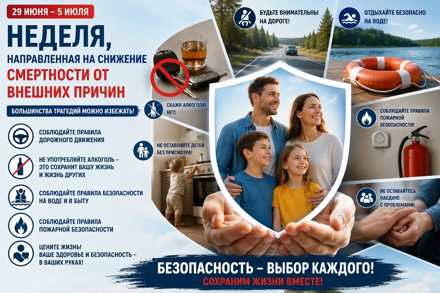 29 июня – 5 июля — Неделя, направленная на снижение смертности от внешних причин 🕊️💙

Смертность о
