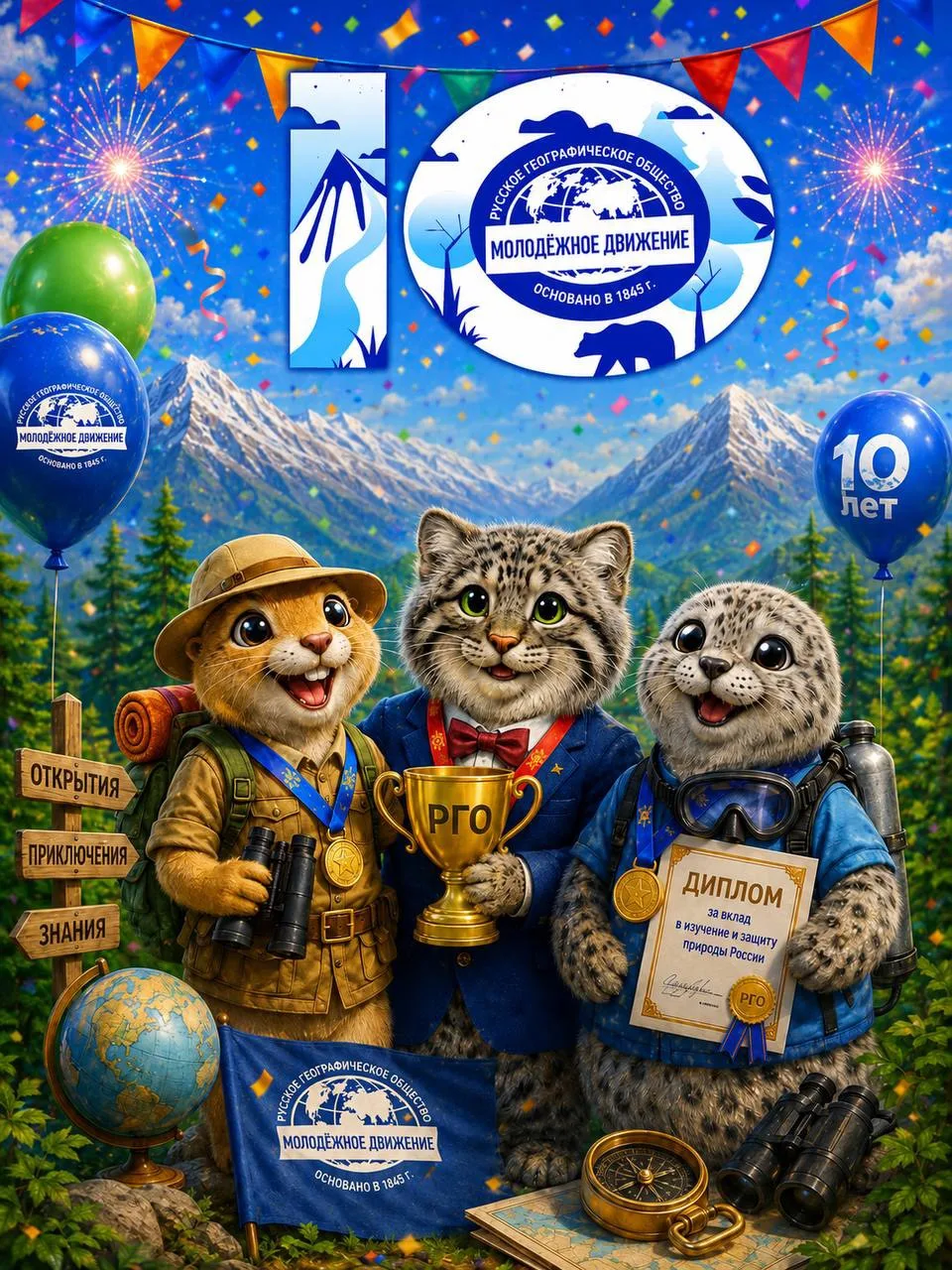 🎉 Поздравь Молодёжное движение РГО!