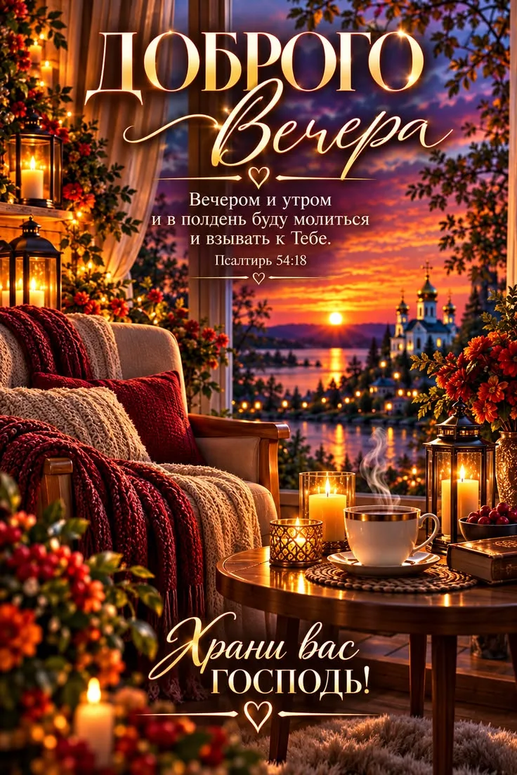Вечерние открытки 🩷🩵🩶