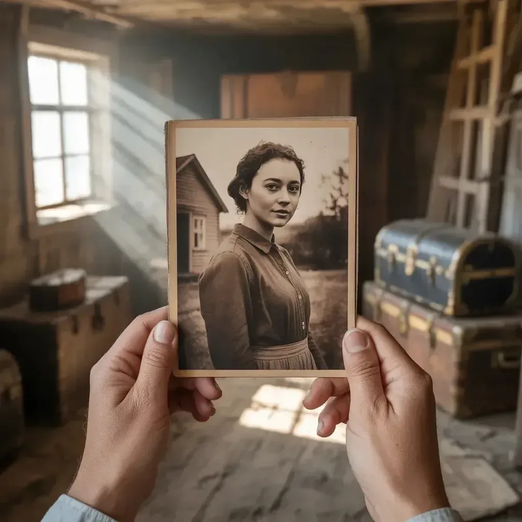 Я нашла на чердаке старую фотографию и узнала на ней свою дочь. Которая еще не родилась.  Переезжали