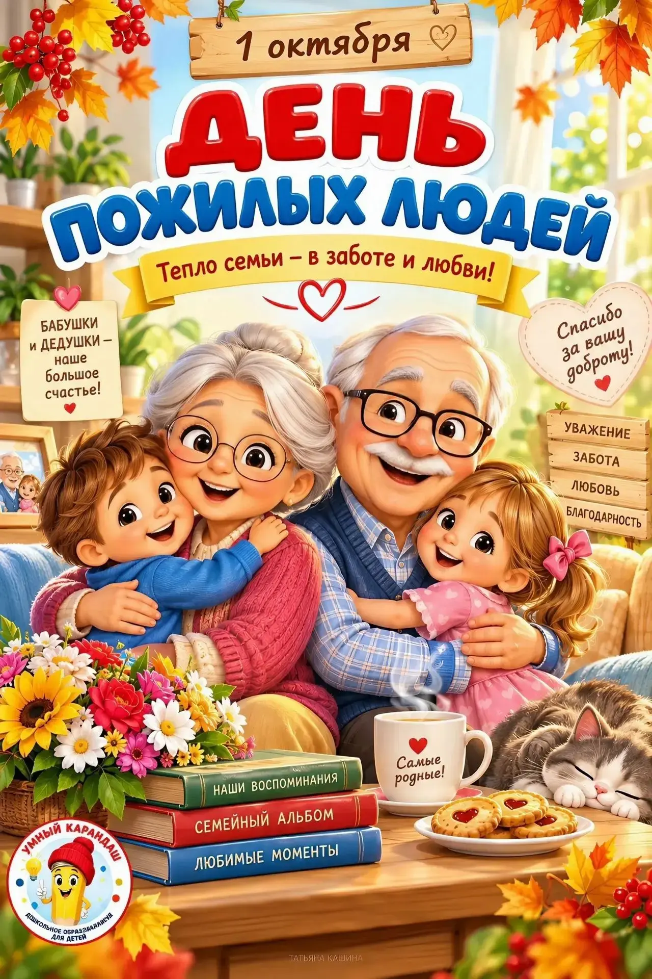 🍁1 октября- День пожилых людей.