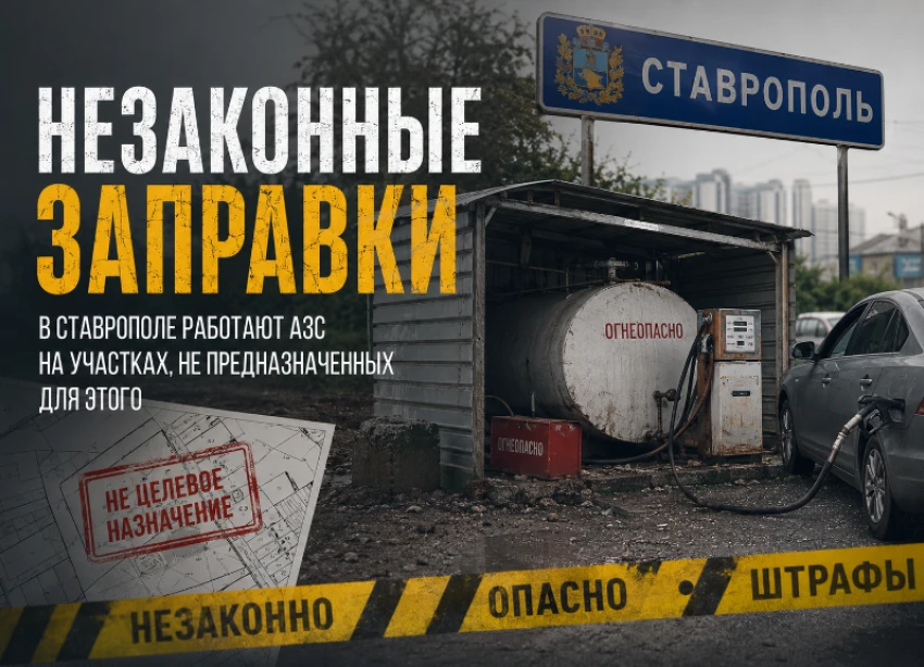 Бочки с газом вместо магазинов и складов: заправки в Ставрополе работают на землях не для АЗС

В Ста