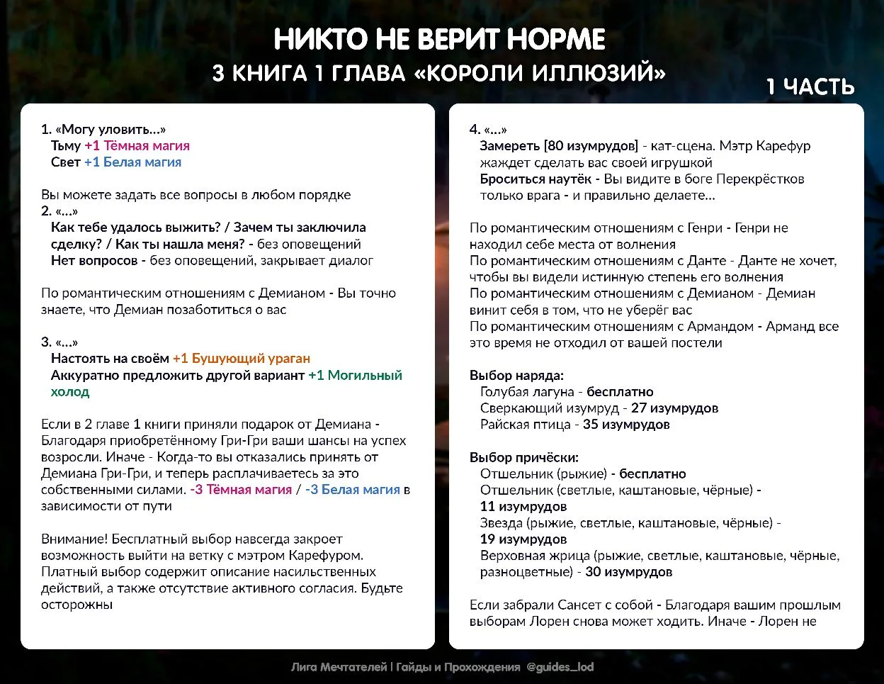 Как не заплутать в мире духов? Как не обмануться шёпотом лоа? Наши гайды помогут вам сделать правиль
