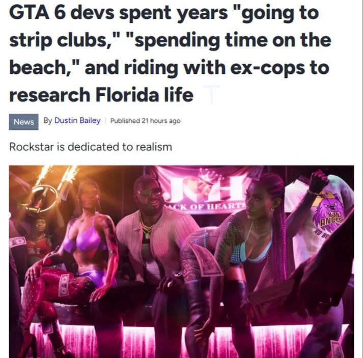 Разработчики GTA 6 несколько лет за деньги Rockstar тусовались в ночных и стриптиз-клуб...