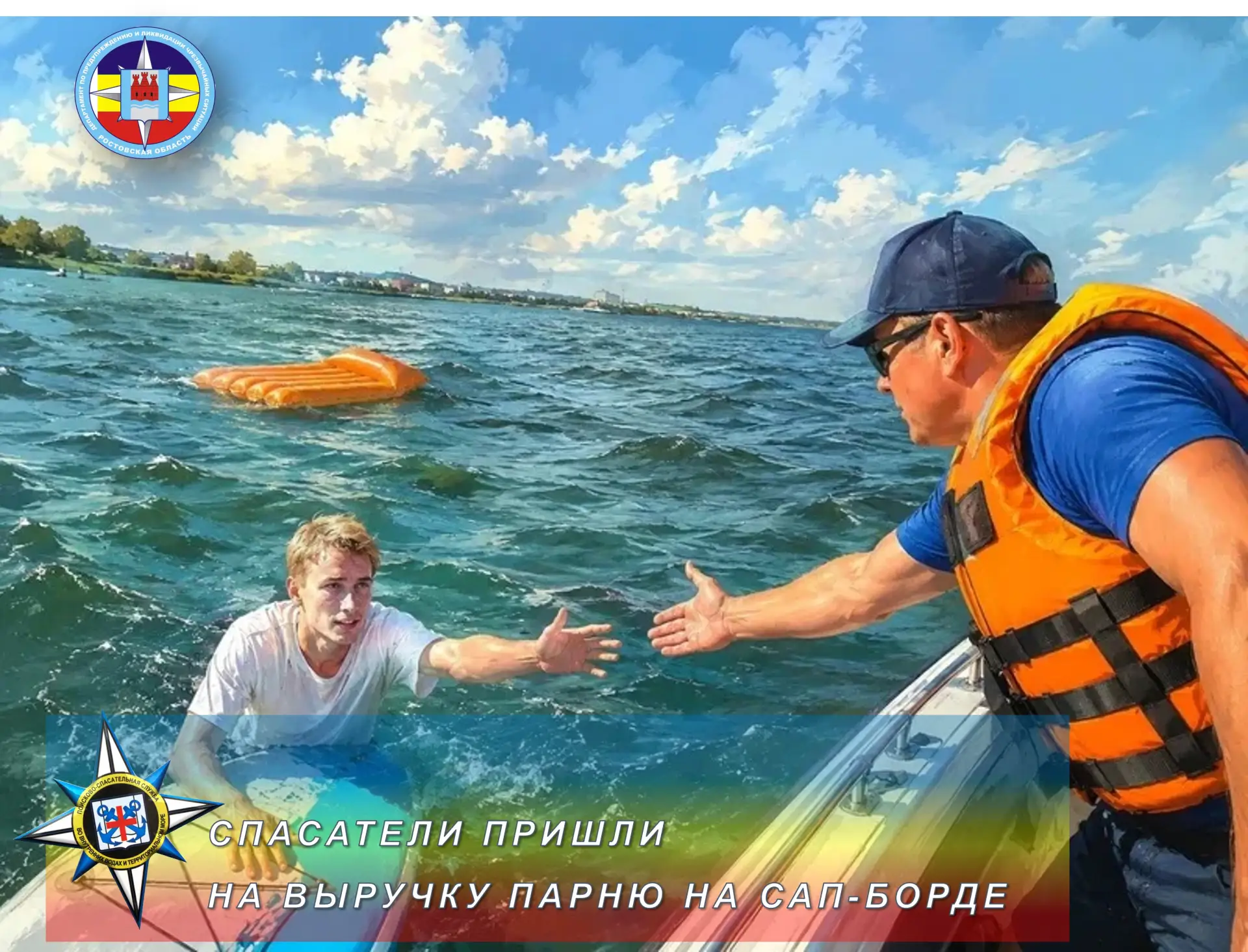 🌊 Когда «поймать матрас» — уже приключение…

Компания друзей отдыхала на берегу Таганрогского залив