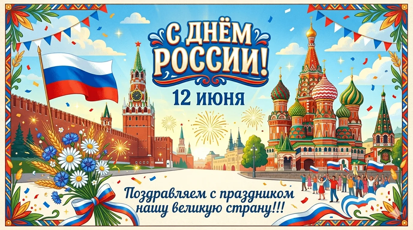 Сердечно поздравляем вас с Днём России!

Этот праздник — символ национального единства, общей ответс