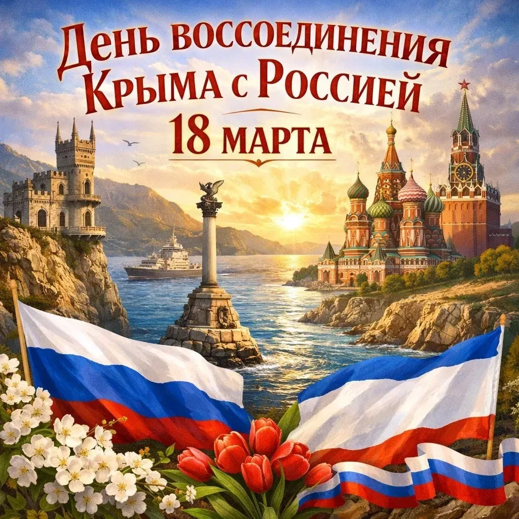 🇷🇺 18 марта — День воссоединения Крыма с Россией
Этот праздник установлен в память о событиях 2014