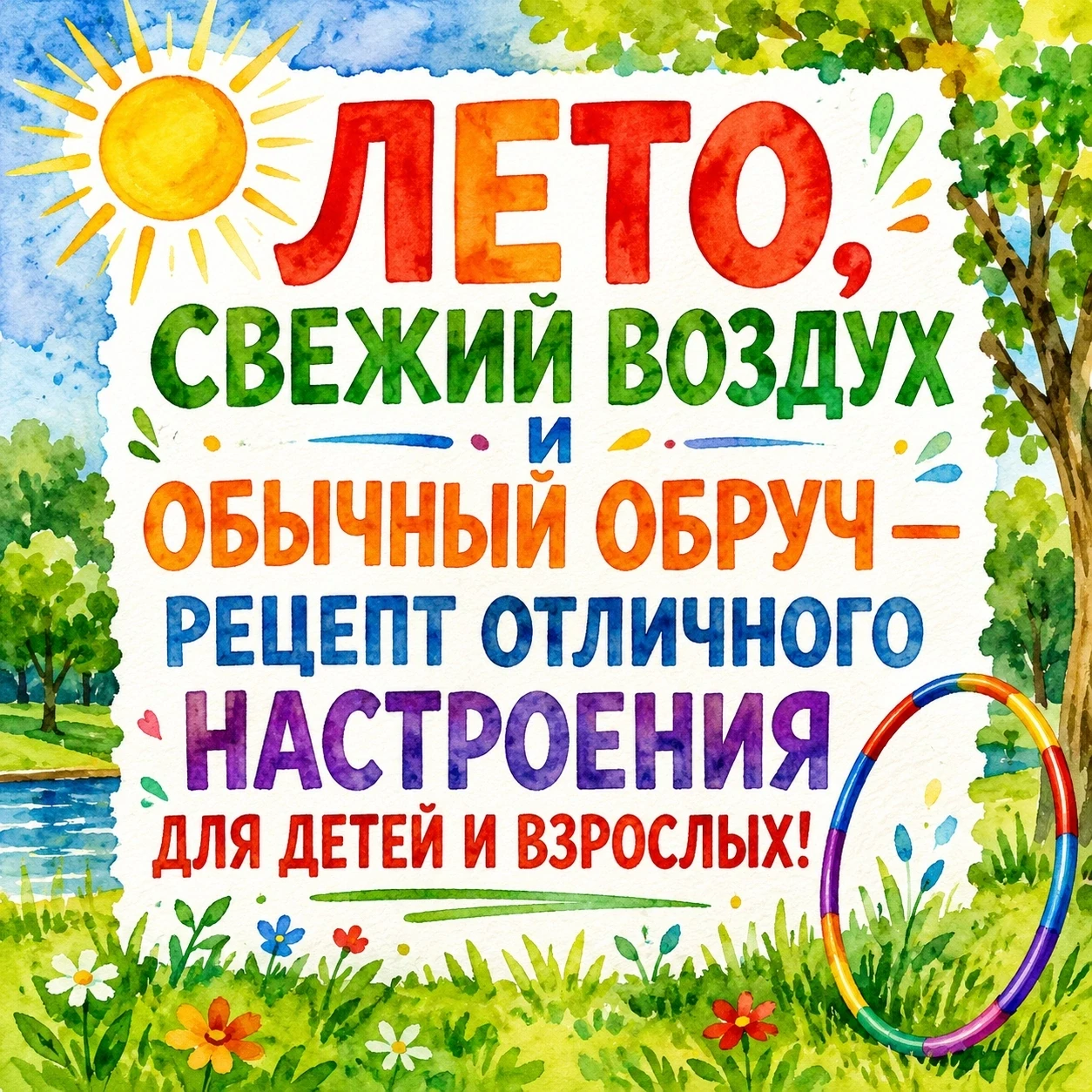 🌞 Лето, свежий воздух и обычный обруч — рецепт отличного настроения для детей и взрослых!

Кто сказ