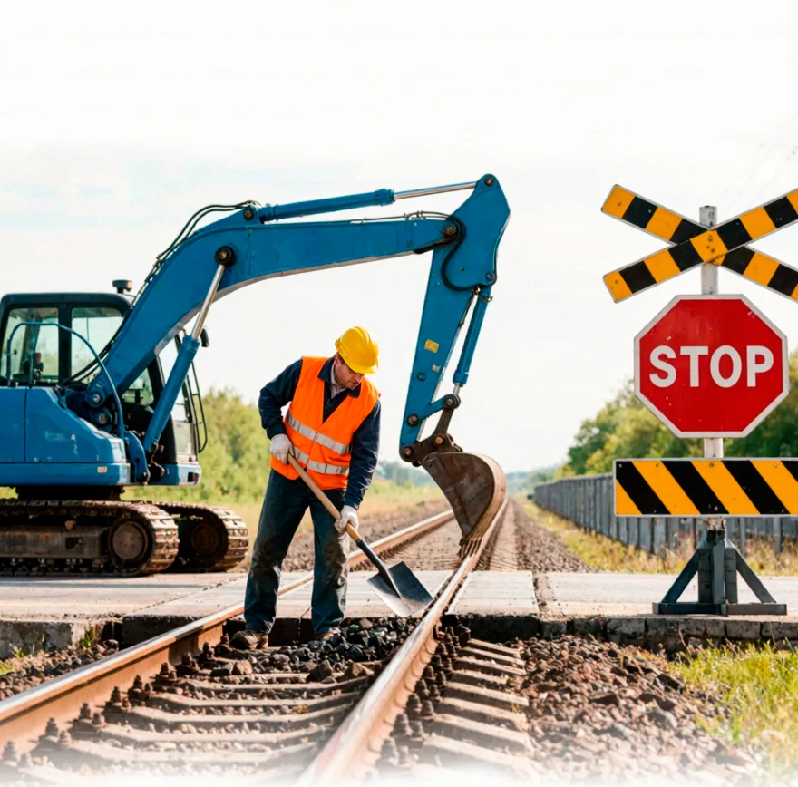 🚗🚂 Внимание, водители! 
Ремонт железнодорожных переездов. Планируйте маршруты заранее.
 
На участк