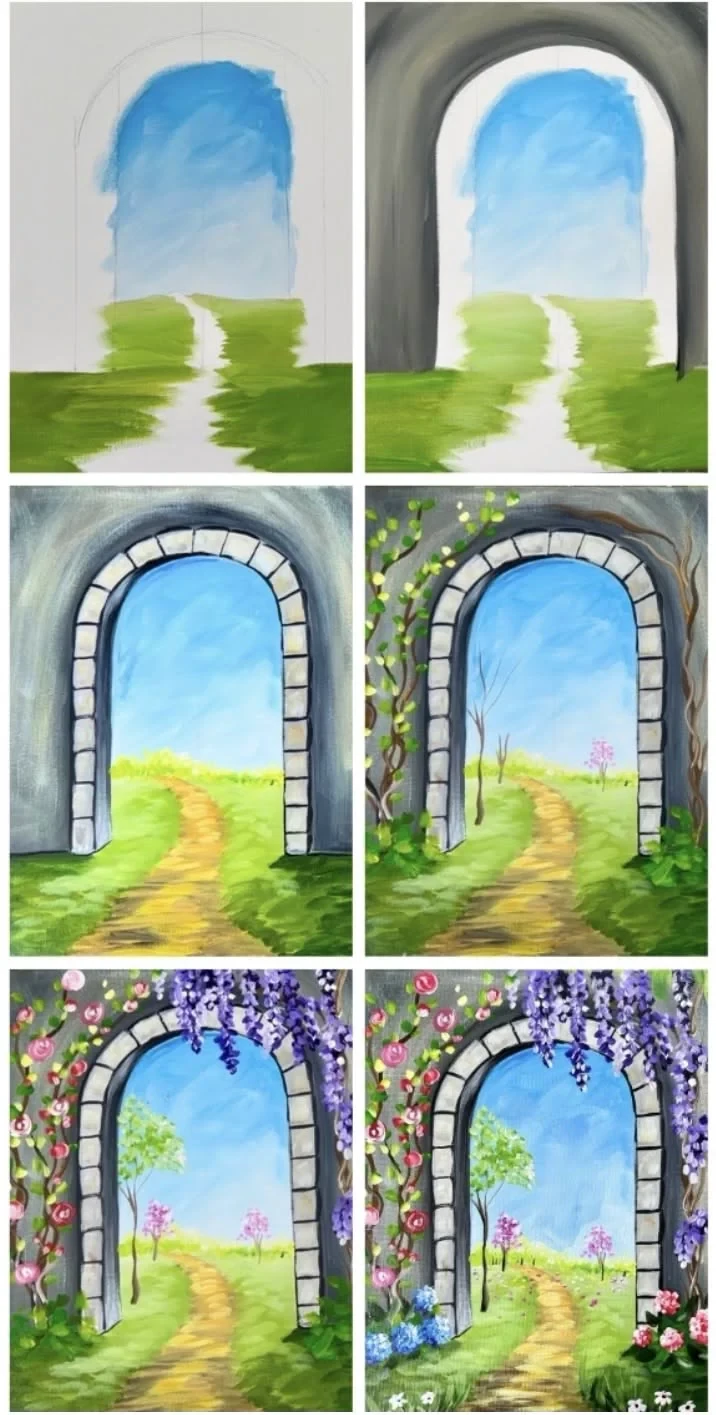 #рисование 
Пошаговый рисунок. Арка

РИС