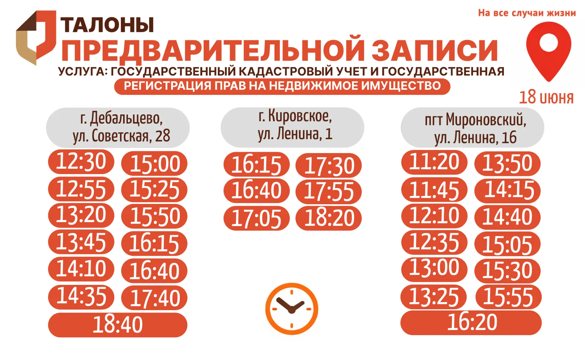 Актуальное наличие талонов в настоящий момент в разных отделениях МФЦ📍
🏠Услуга: Государственный ка