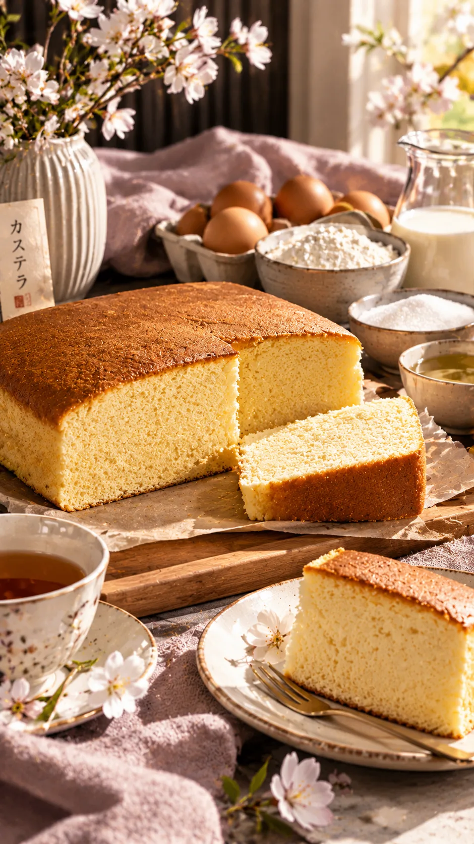 🍰 Японский бисквит «Кастелла» - нежный, как облако