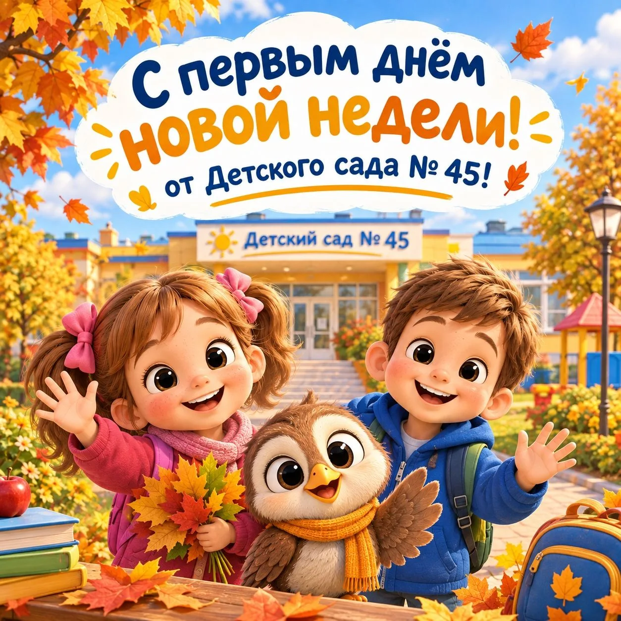 С первым днём новой недели от Детского сада № 45!