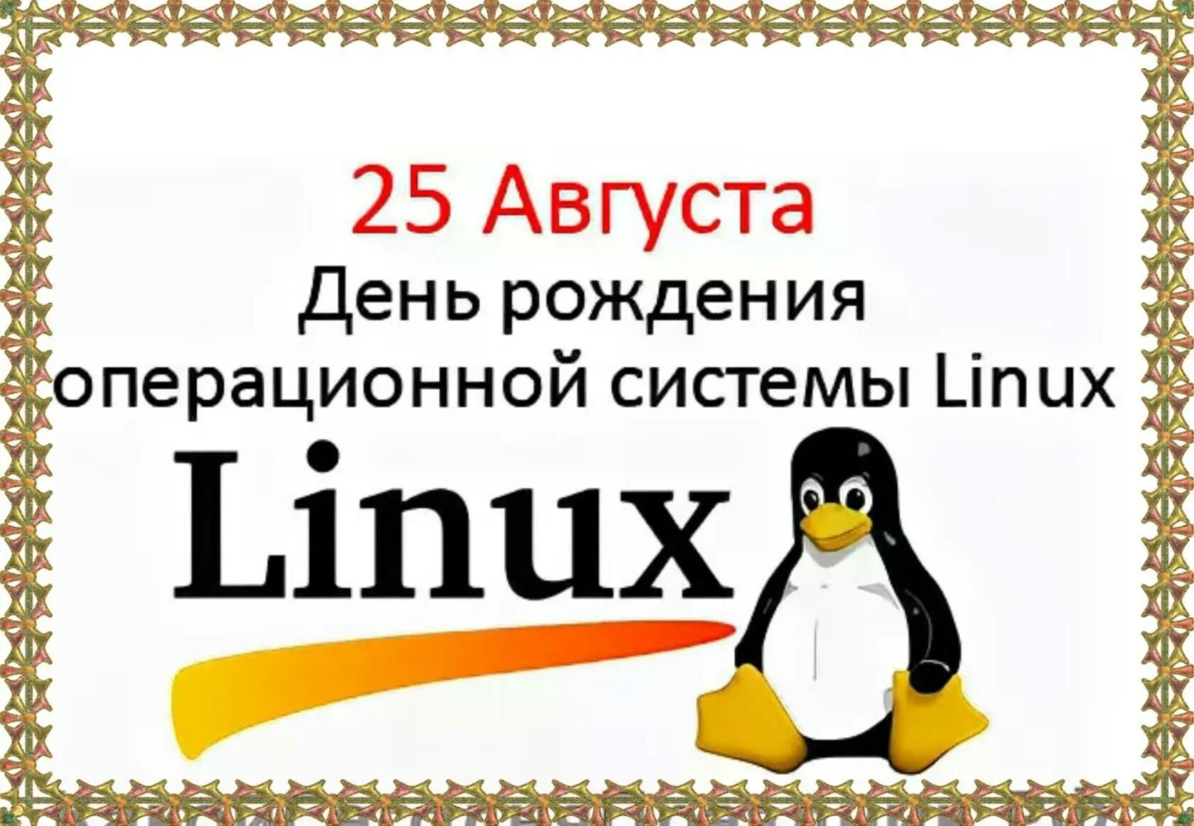 25 августа — День рождения операционной системы Linux