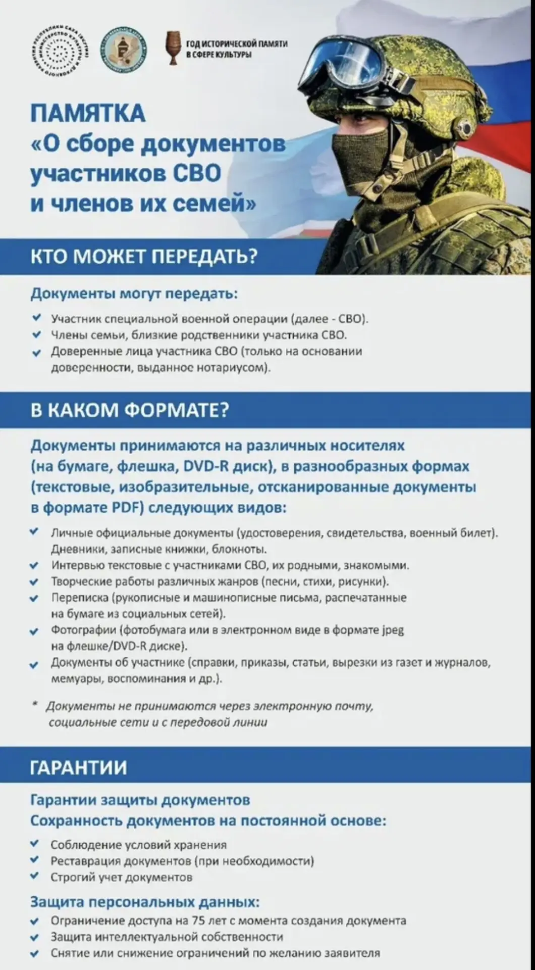 ТВОЙ ПОДВИГ. ТВОЯ ИСТОРИЯ. ТВОЯ ПАМЯТЬ.