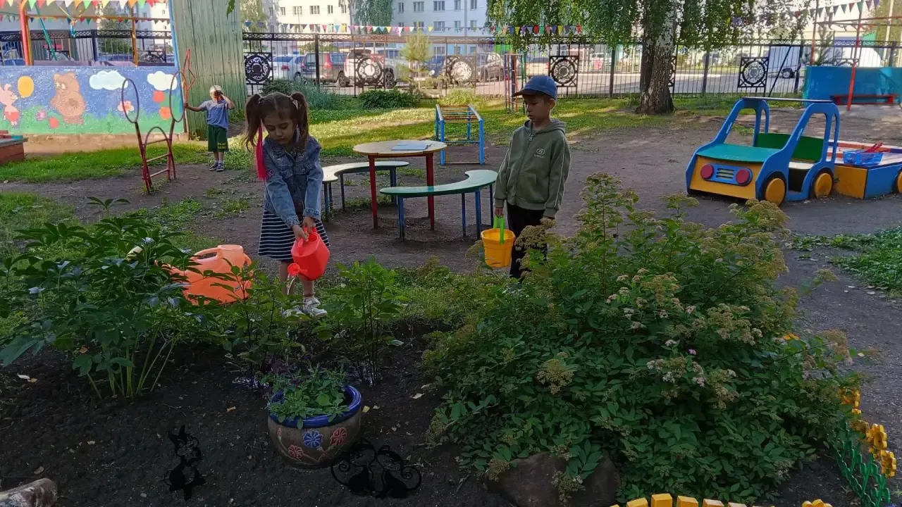 В старшей группе №4 состоялось познавательное занятие, посвященное теме "Цветы и травы на нашем учас