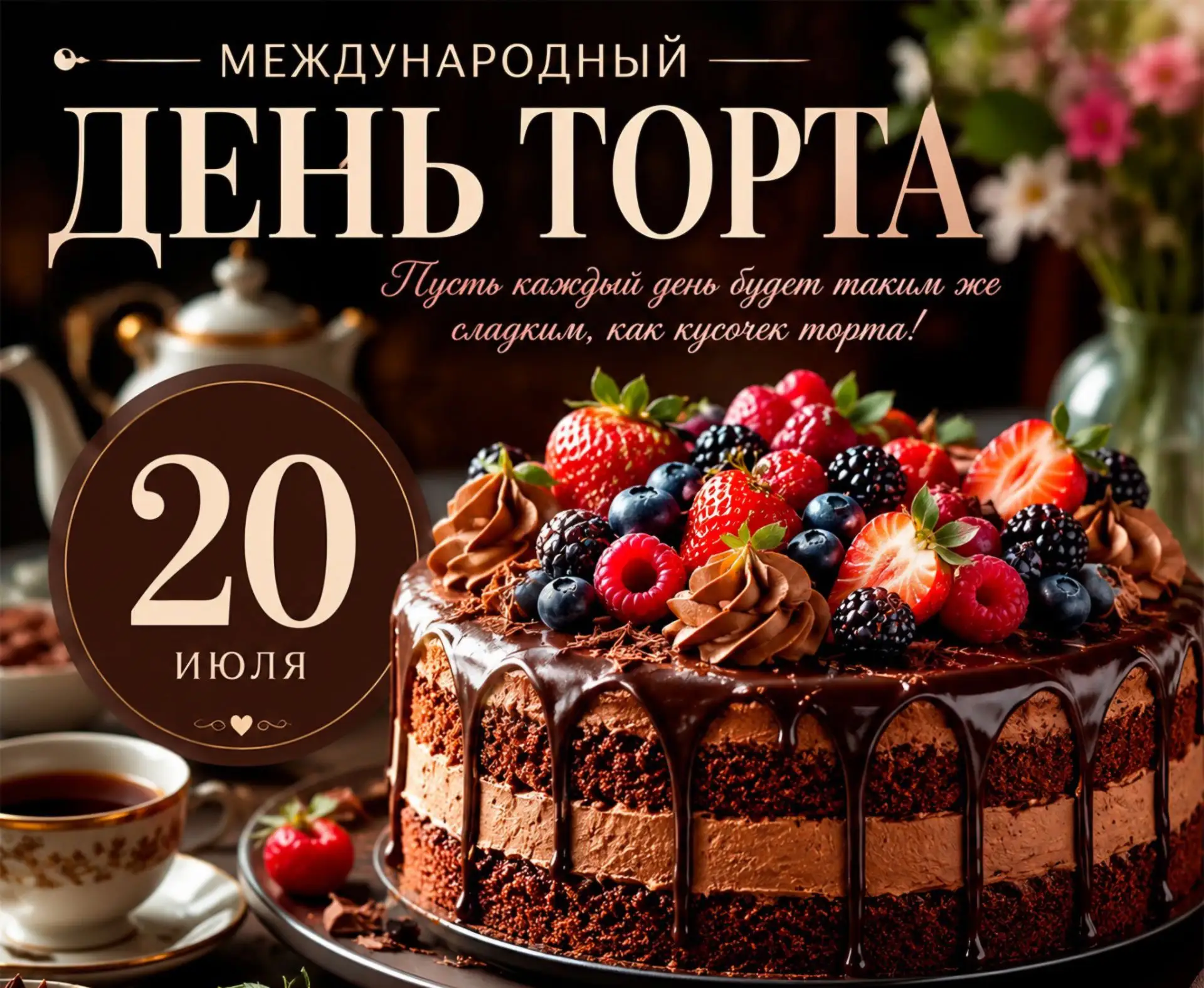 Сегодня предлагаем отметить вкусный праздник - Международный день торта!🍰

✨️Он призван объединить 