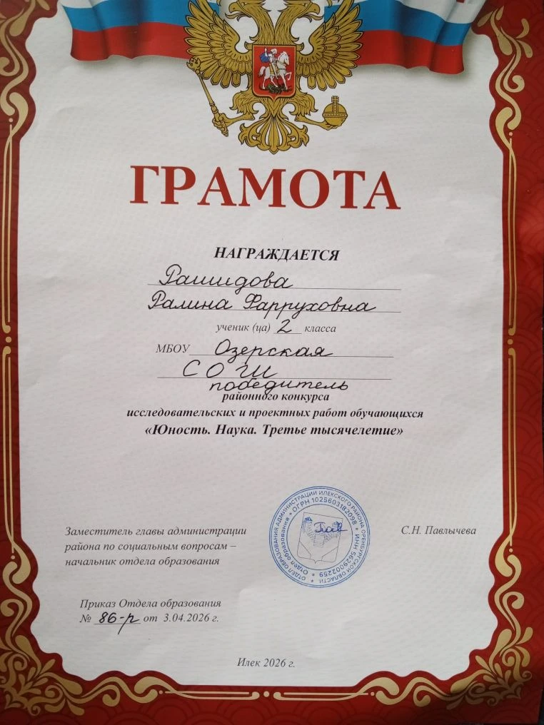3 апреля в с. Илек состоялся районный конкурс исследовательских и проектных работ "Юность. Наука. Тр