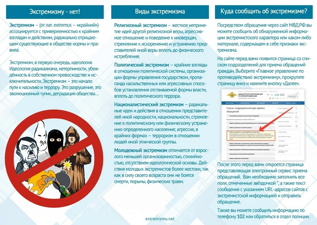 Экстремизм — это не просто «крайние взгляды», а реальное уголовное преступление . В Рос...