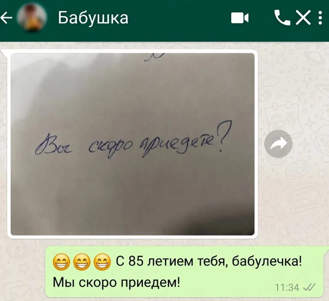 Найдена самая трогательная переписка за всё время существования соцсетей.