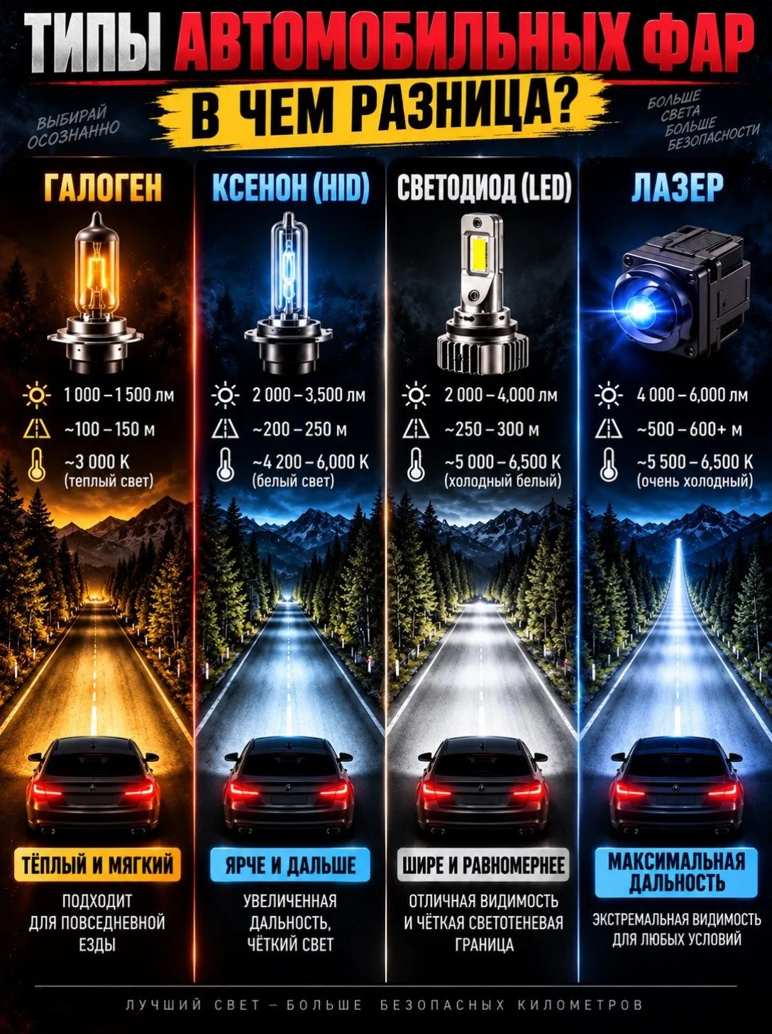 💡 Какие фары лучше?