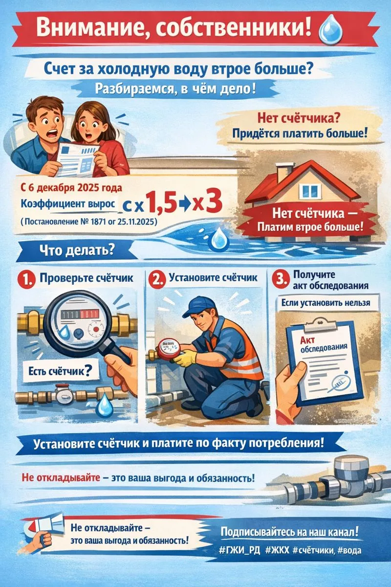 Внимание, собственники! 💧