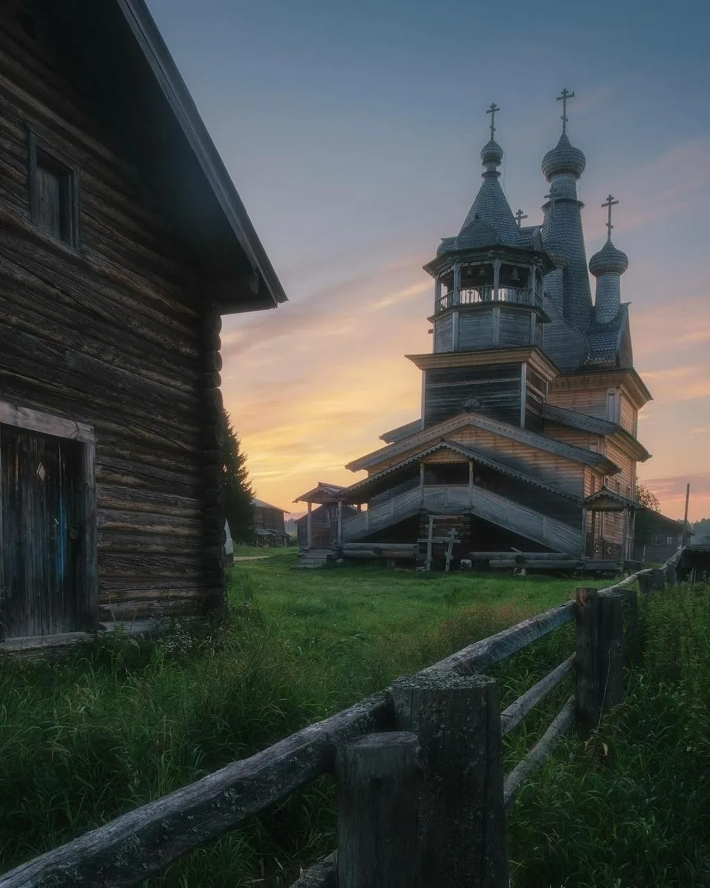 Рассвет в д. Кимжа, Архангельская область