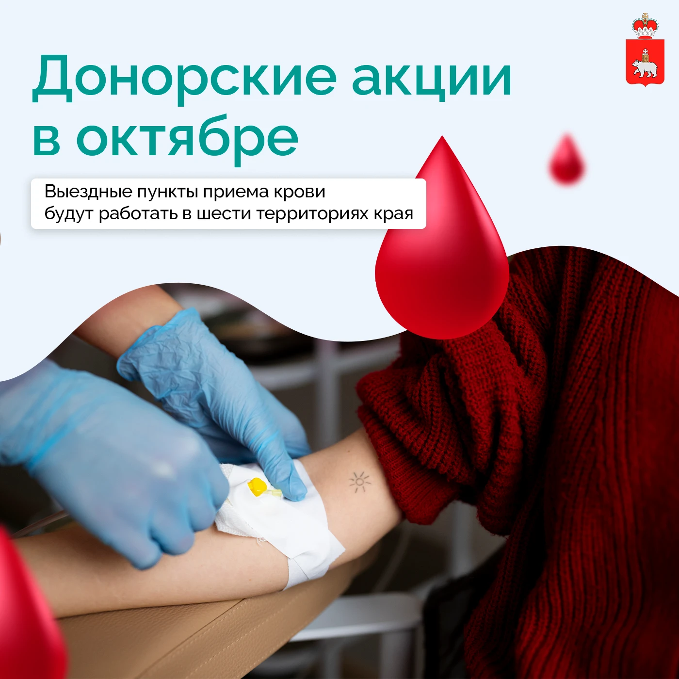 🩸 В октябре стать донором можно будет в шести территориях Пермского края