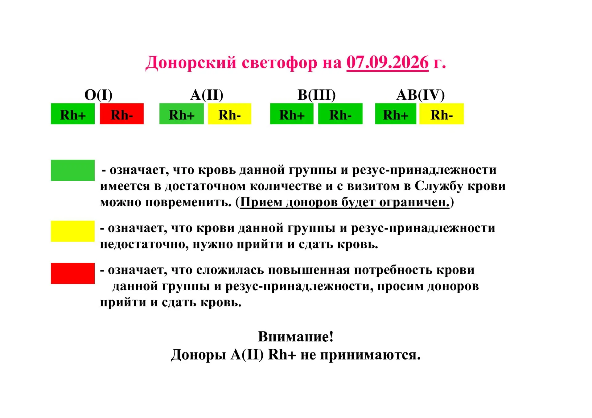 Донорский светофор