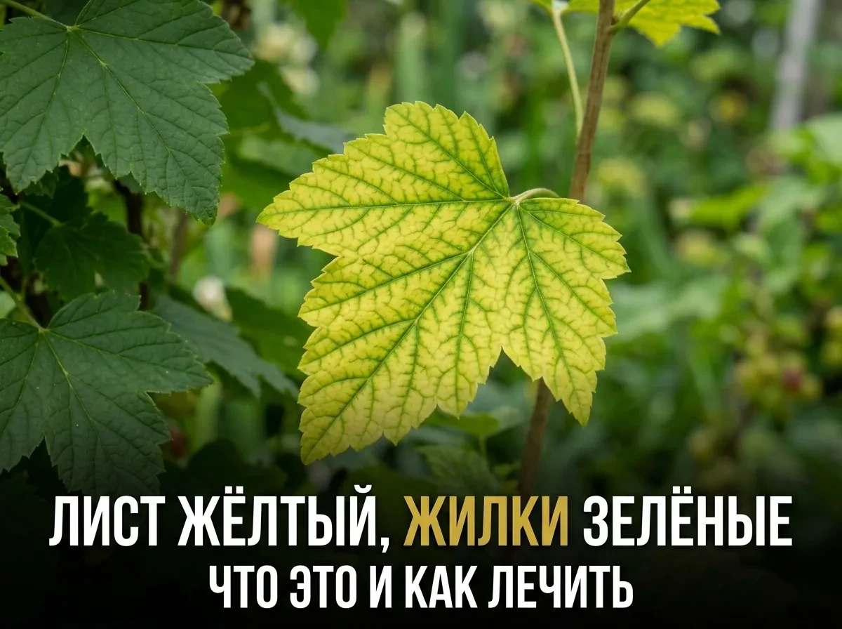 🍃 ЛИСТ ПОЖЕЛТЕЛ, А ЖИЛКИ ОСТАЛИСЬ ЗЕЛЁНЫМИ