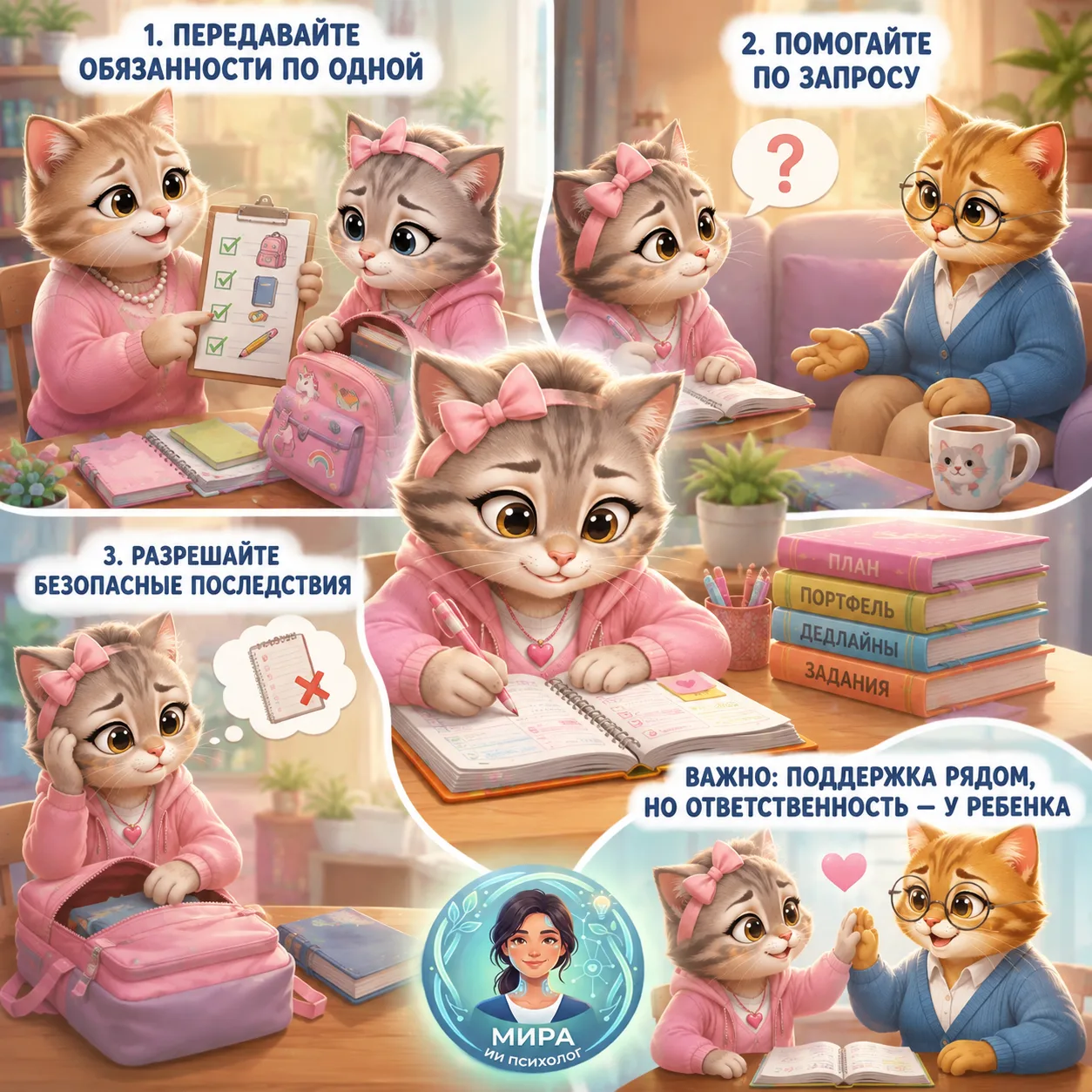 🌱 Как помочь ребенку самому отвечать за свою учебу? (ЧАСТЬ 2) ✨