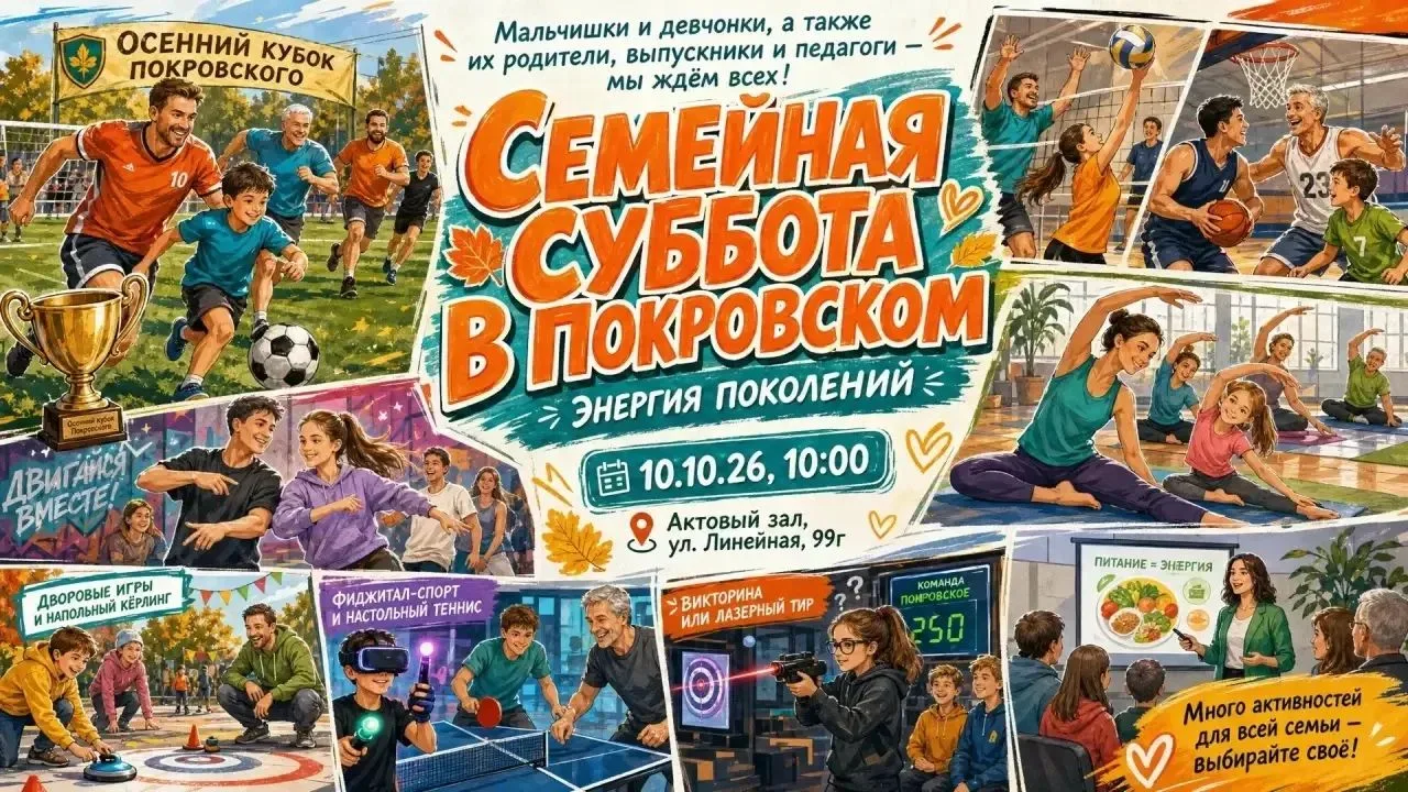 Дорогие друзья, приглашаем Вас на «Семейную Субботу в Покровском», которая состоится 10...