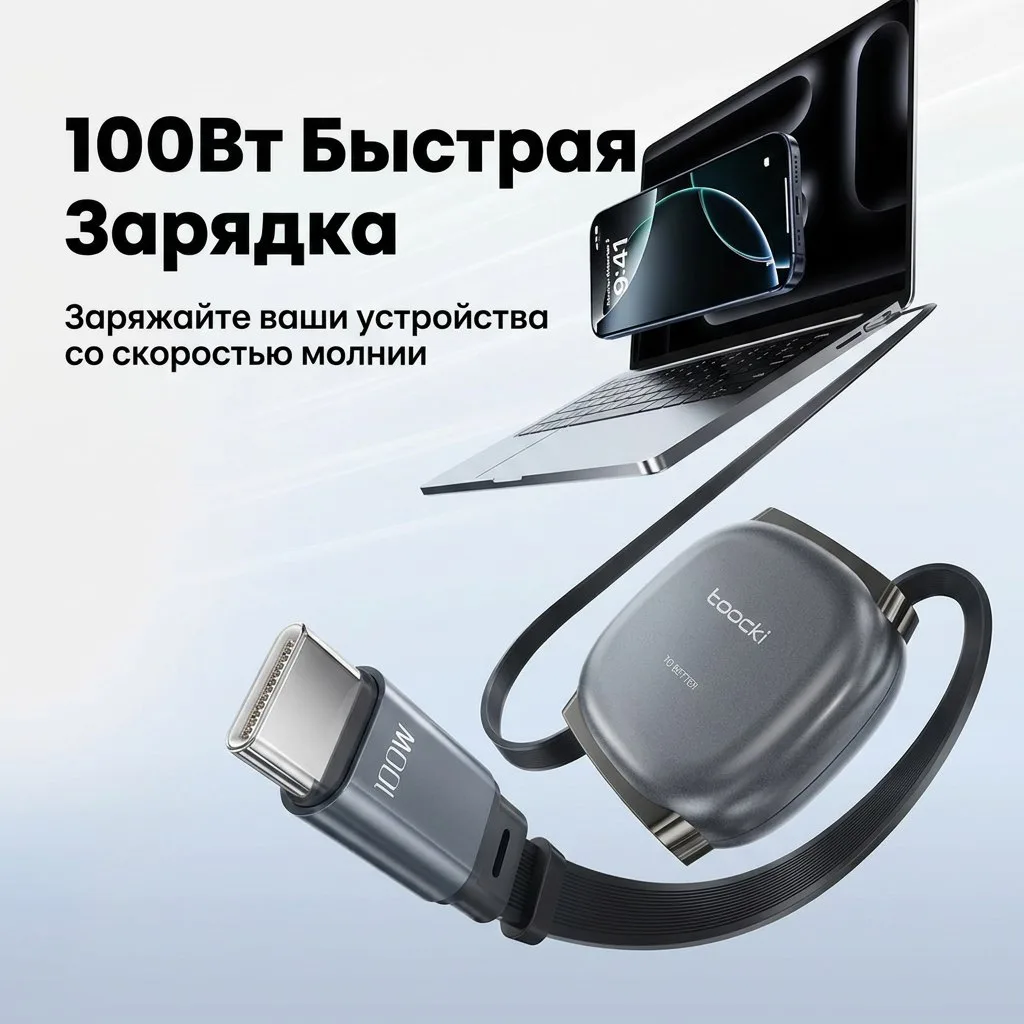 Нашли для вас удобный выдвижной кабель с высокой скоростью передачи данных и ⚡мощностью...