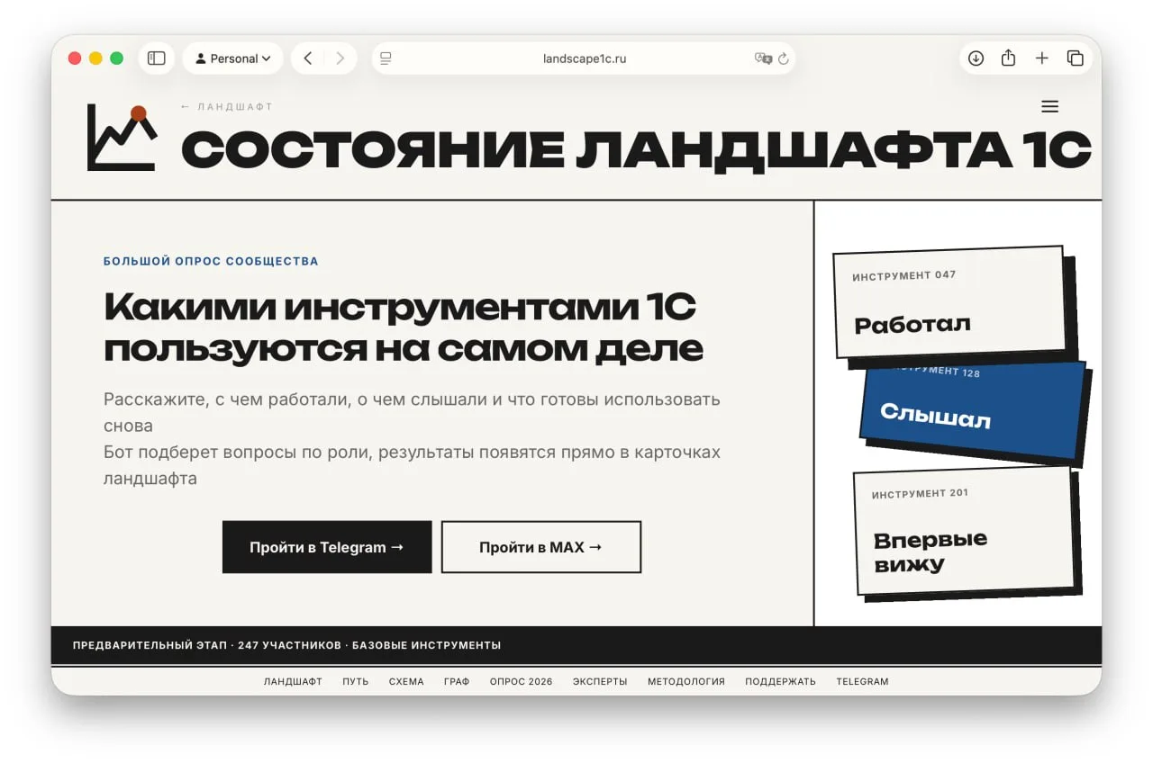 Большой опрос сообщества 1С
