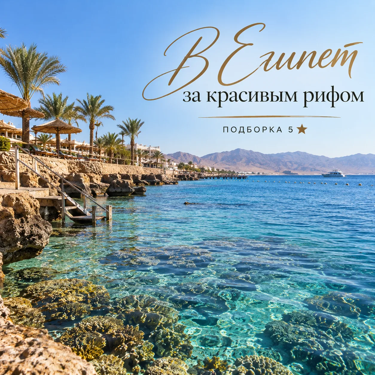 🐠 В Египет за красивым рифом — подборка 5⭐️ отелей Шарм-эль-Шейха