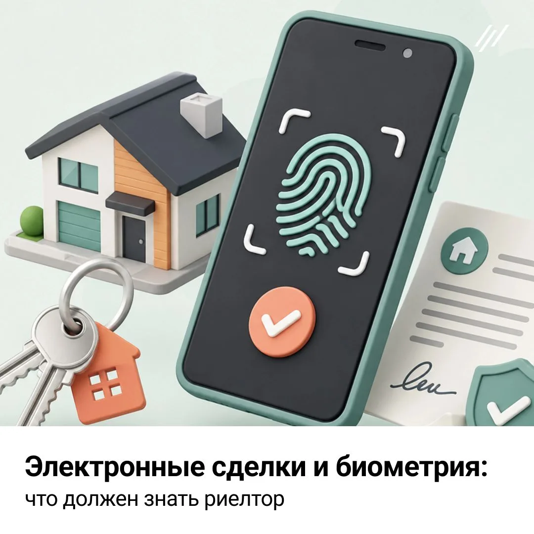 💻Электронные сделки и биометрия: что должен знать риелтор 
 
⚡С 1 июля 2026 года в России появится 