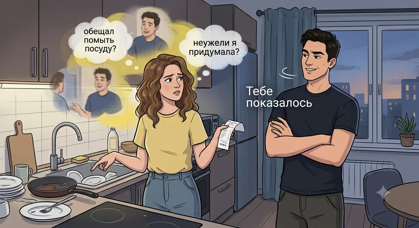 "Тебе показалось", или Как распознать бытовой газлайтинг.