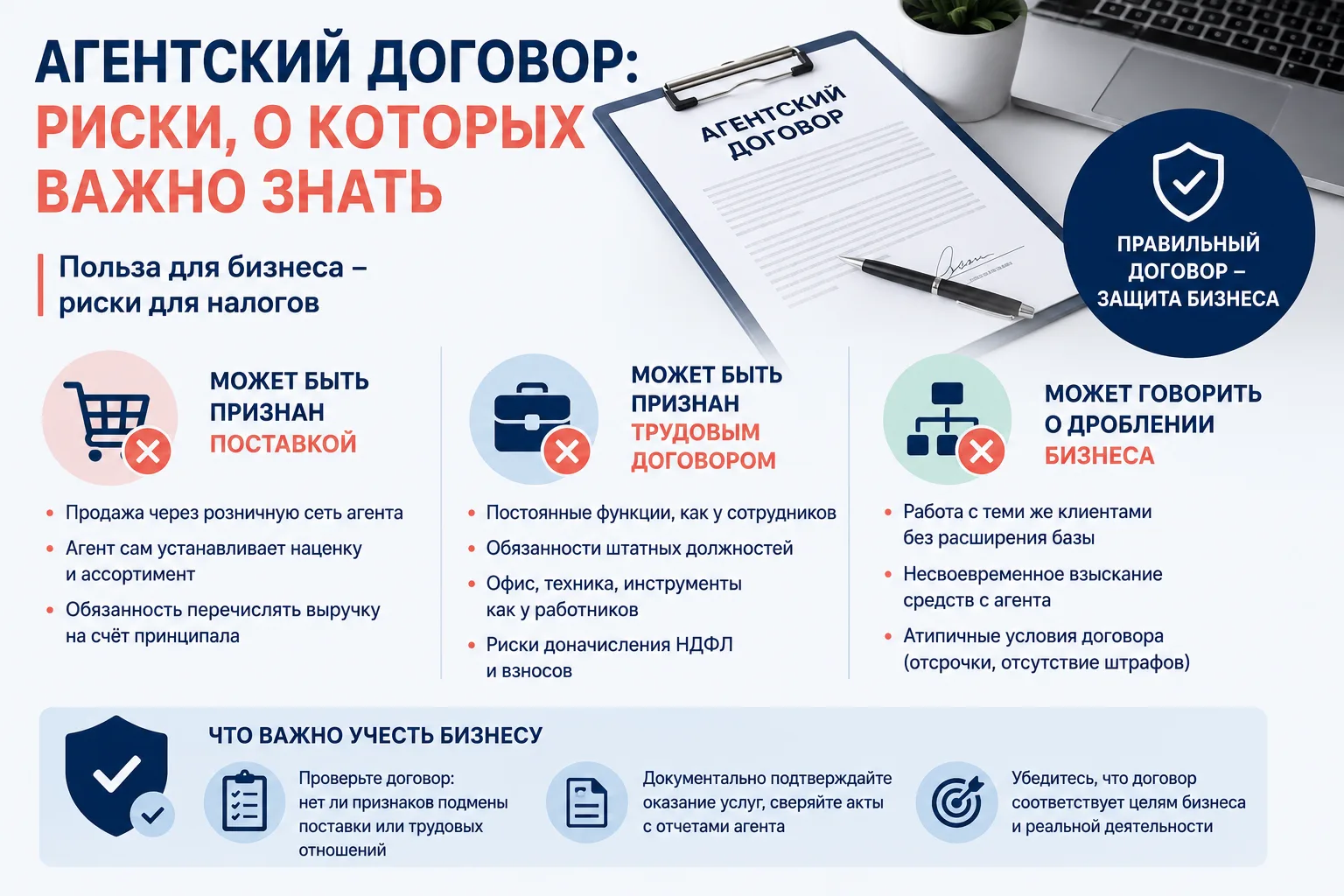 Агентский договор: удобный инструмент или источник налоговых рисков❓