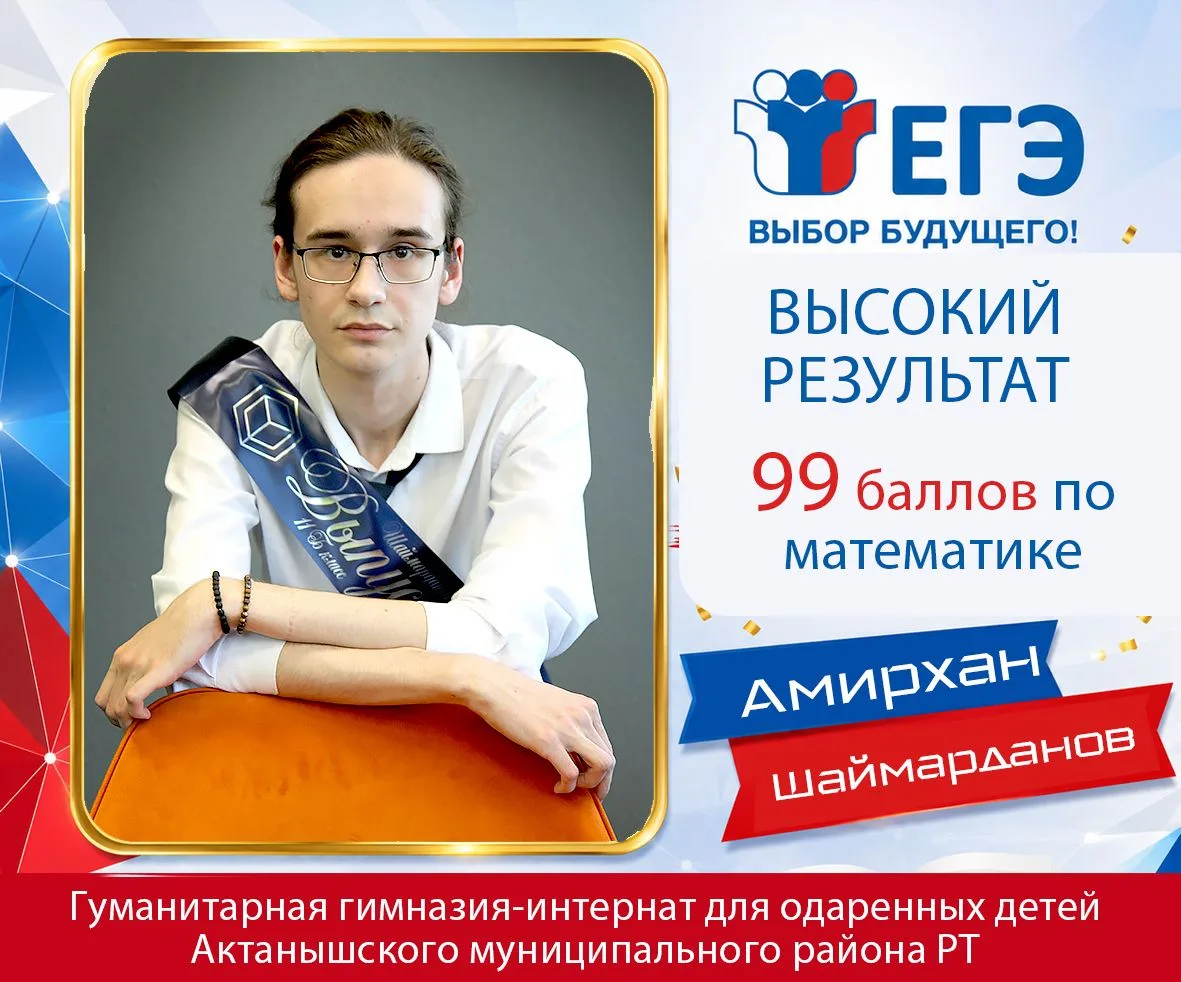 Сегодня отличное доброе утро! Выпускник гуманитарной гимназии-интернат для одаренных детей Румиль Ха