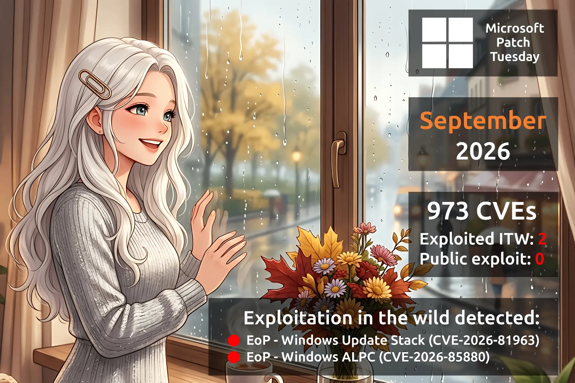 Сентябрьский Microsoft Patch Tuesday. Всего 973 уязвимости. Это более чем в 2 раза боль...