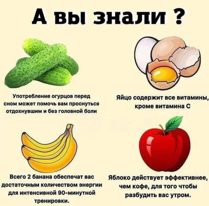 Интересные факты о продуктах 🥚