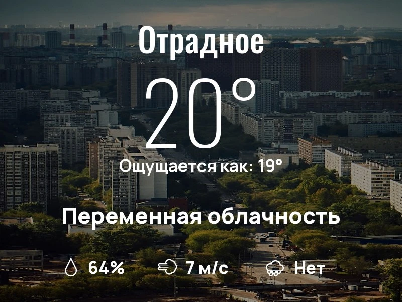 Что с погодой в Отрадном?
