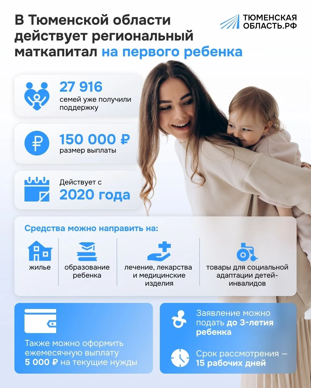 👶Какая помощь положена семьям при рождении первенца