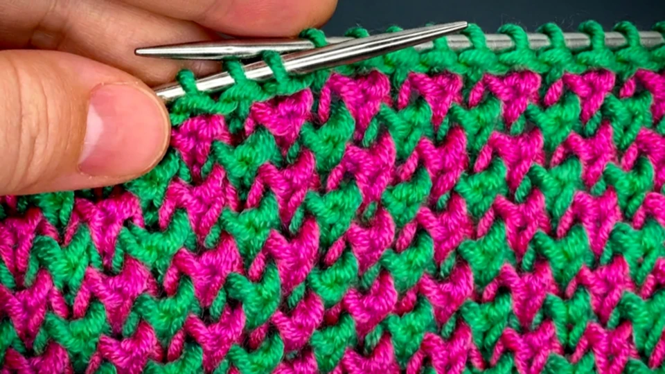 🧶 «Узор из лицевых петель» — объёмный и фактурный