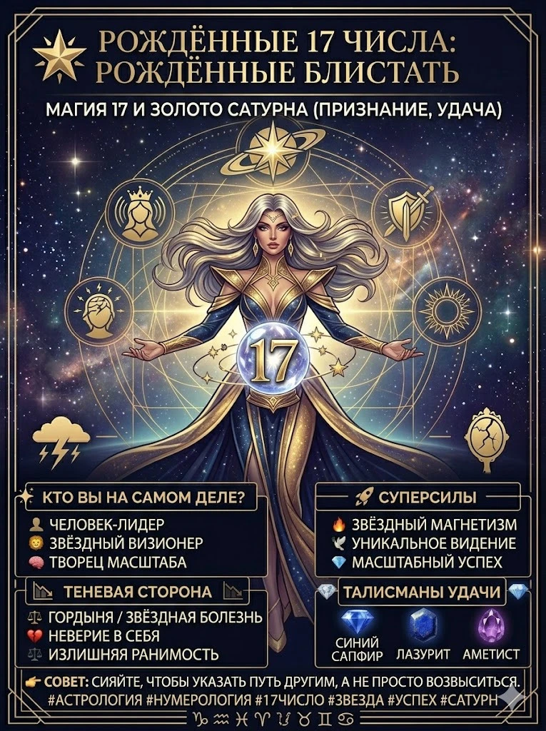 ⭐️ Рожденные блистать: Магия числа 17