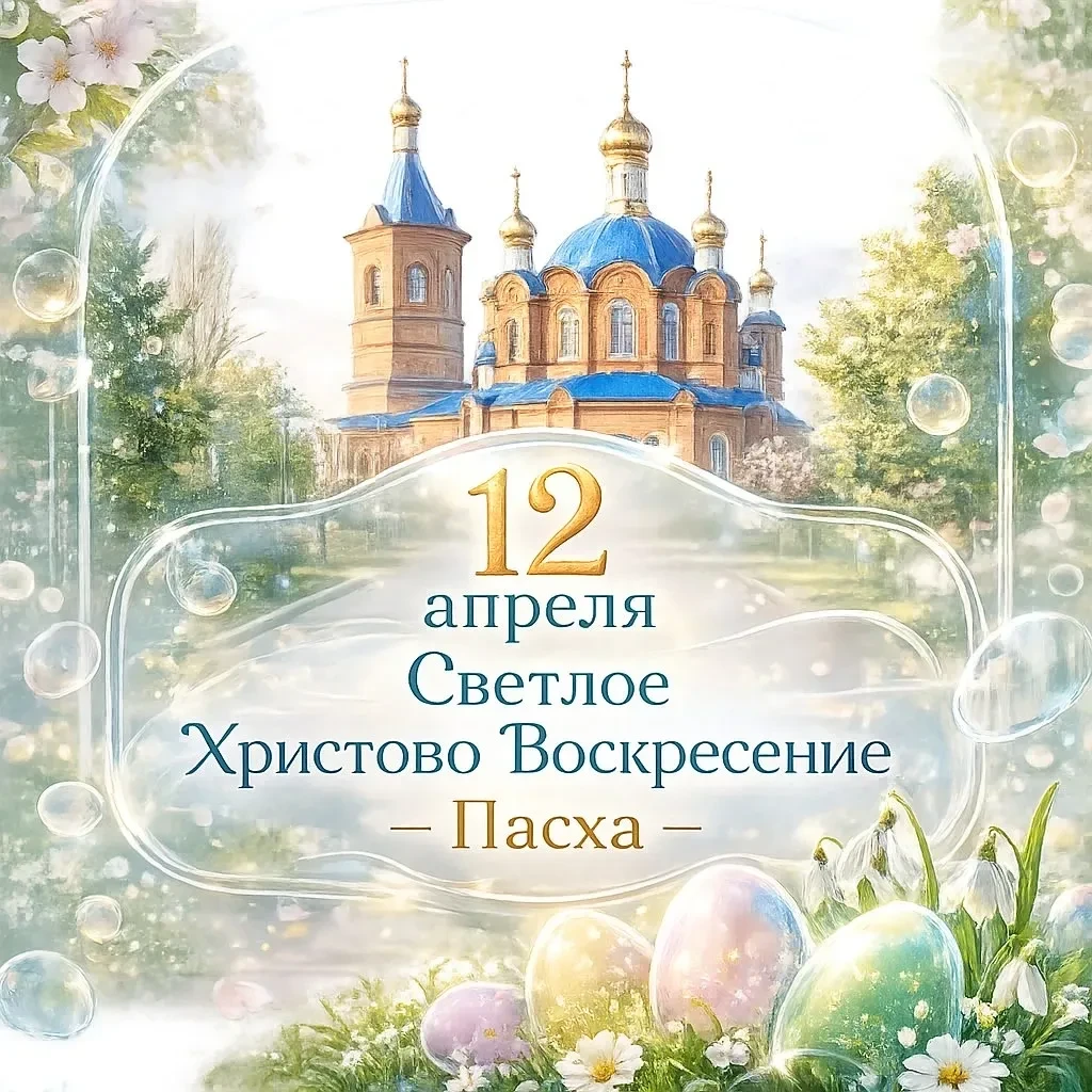 Дорогие жители Константиновского района. Сердечно поздравляем вас со светлым праздником Пасхи!  ✨ Эт