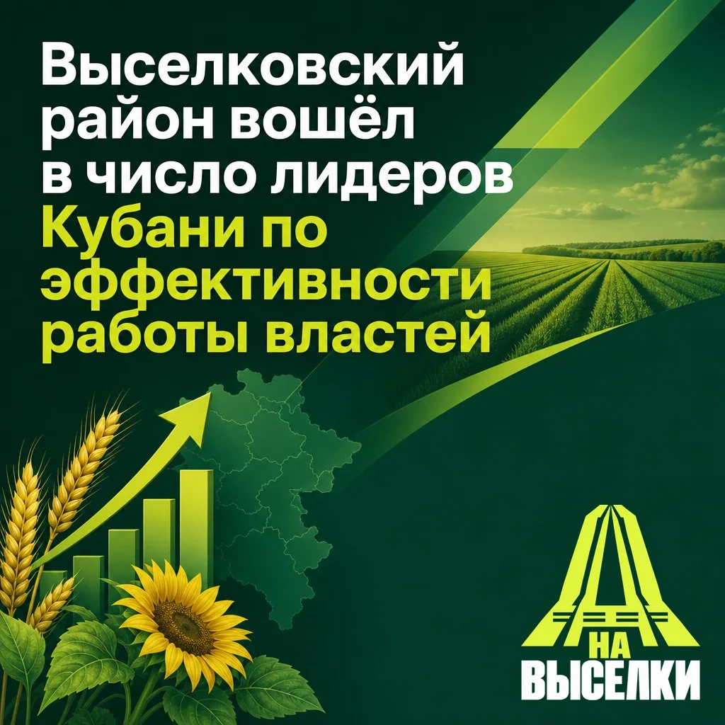 Выселковский район вошёл в число лидеров Кубани по эффективности работы властей