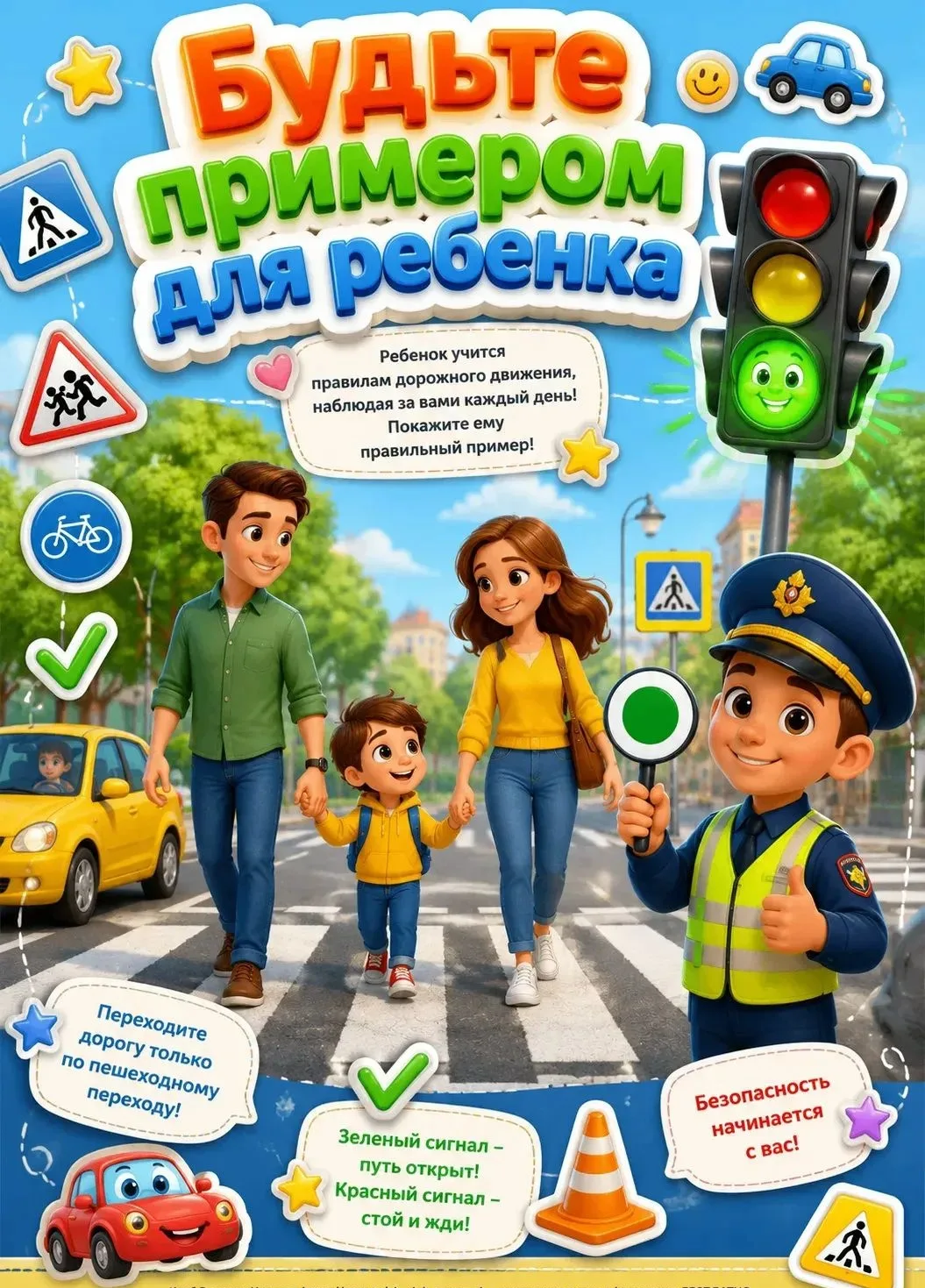 🚦5 августа — ДЕНЬ СВЕТОФОРА! 

Это отличный повод ещё раз вспомнить вместе с ребёнком главные прави