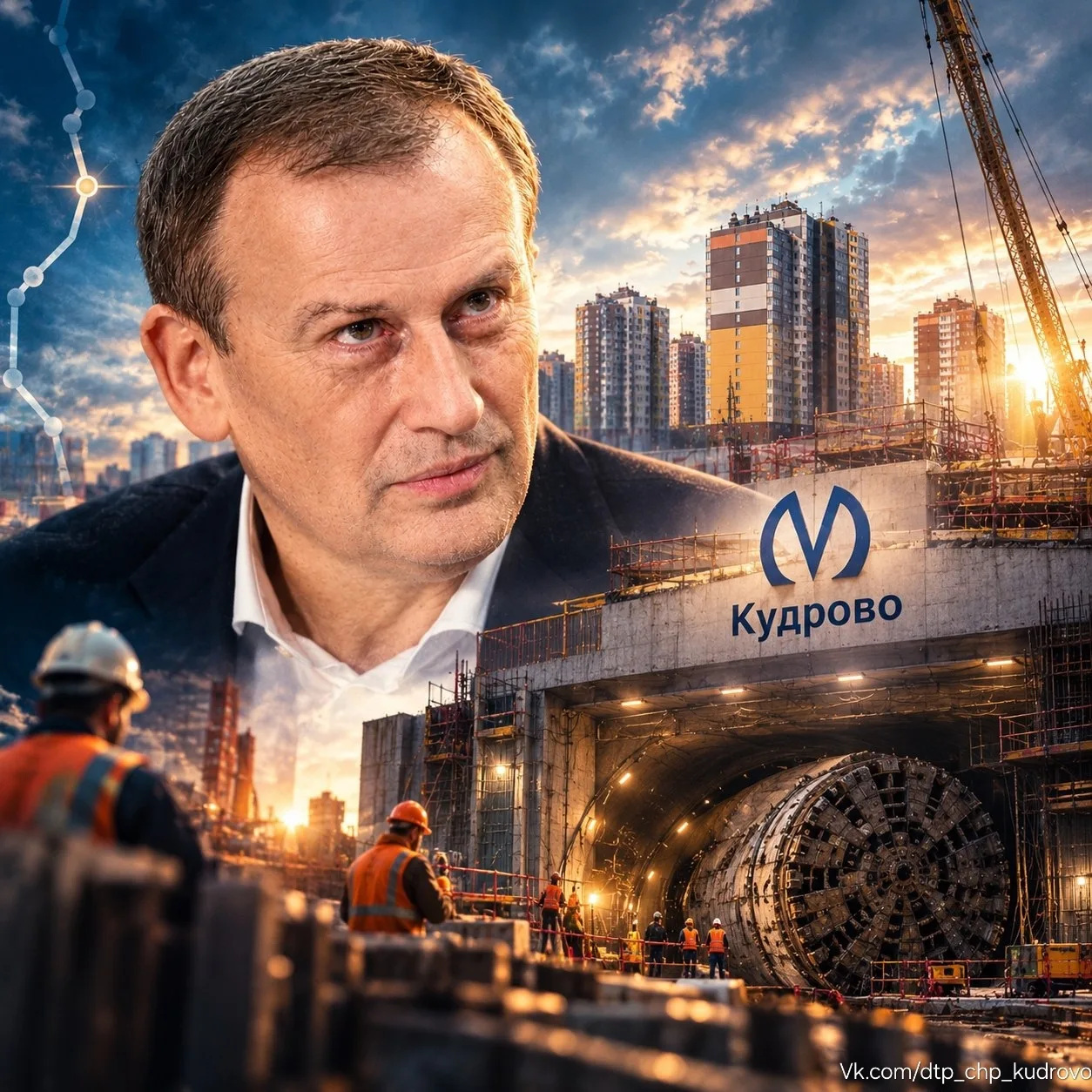 ⚡️Губернатор Ленобласти назвал новый срок открытия станции метро "Кудрово"