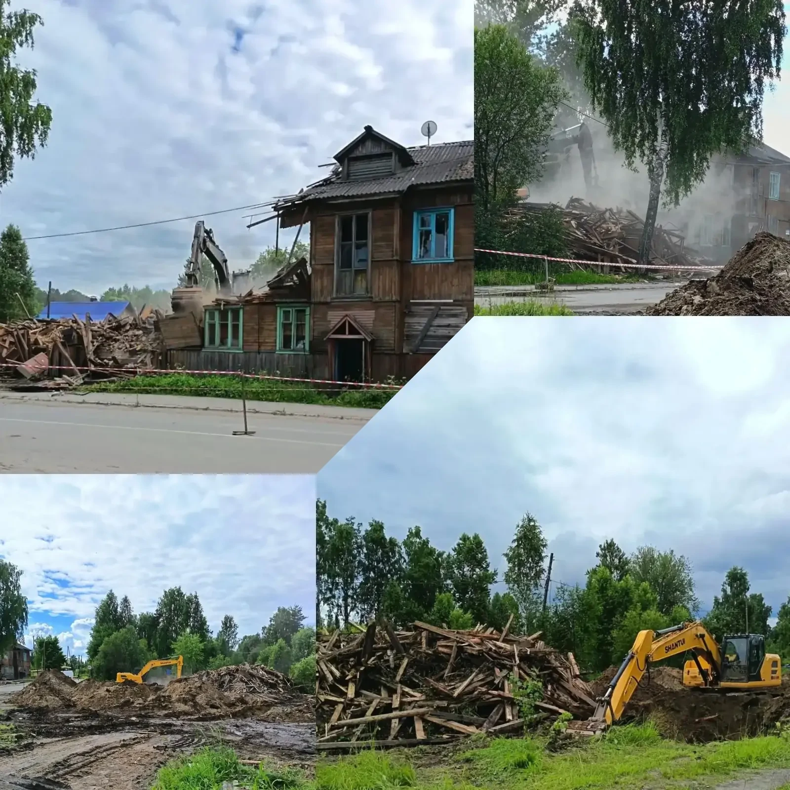 Три дома сносят в городе на западе Карелии